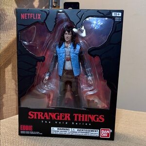 Stranger Things Eddie Action Figure - Blue Vest, Brown Pants Hellfire shirt
